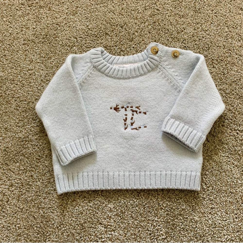 TARTINE ET CHOCOLAT pastel blue jumper